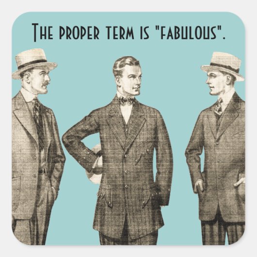 Fabulair Vierkante Sticker (Voorkant)
