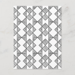 Fabulair zwart en wit geometrisch Collectie Briefkaart