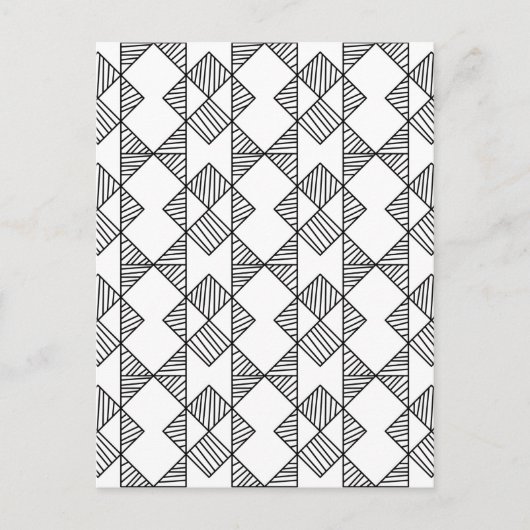 Fabulair zwart en wit geometrisch Collectie Briefkaart (Voorkant)