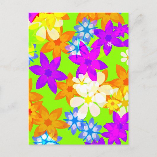 Fabulaire bloemen briefkaart (Voorkant)