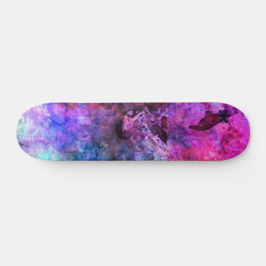 Fabulaire Paarse Waterverf Abstract Skateboard (Horizontaal)