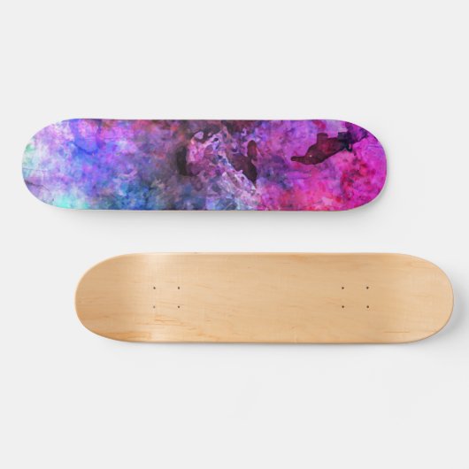 Fabulaire Paarse Waterverf Abstract Skateboard (Horizontaal)