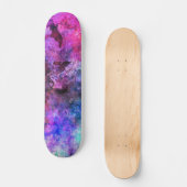 Fabulaire Paarse Waterverf Abstract Skateboard (Voorkant)
