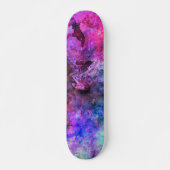 Fabulaire Paarse Waterverf Abstract Skateboard (Voorkant)