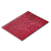 Fabulaire rode glittertextuur notitieboek (Linkerzijde)