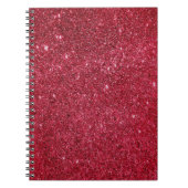 Fabulaire rode glittertextuur notitieboek (Voorkant)