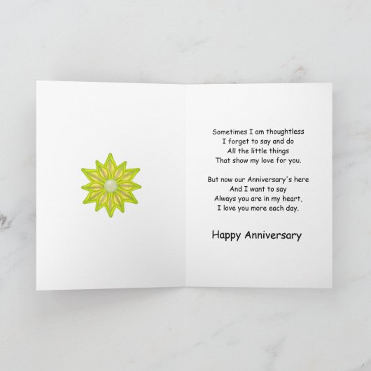 Fabulaire verjaardagskaart voor bloemen kaart (Binnen)