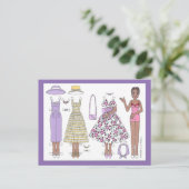 Fabulaire vijvers: Briefkaart Alicia Paper Doll (Staand voorkant)