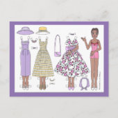 Fabulaire vijvers: Briefkaart Alicia Paper Doll (Voorkant)