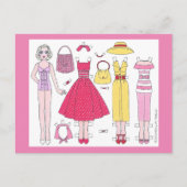Fabulaire vijvers: Briefkaart Marilyn Paper Doll (Voorkant)