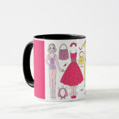 Fabulaire vijvers: Marilyn Paper Doll Art Mok (Voorkant links)