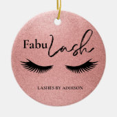 FabuLash Persoonlijke bedrijfsnaam Holiday Keramisch Ornament (Voorkant)
