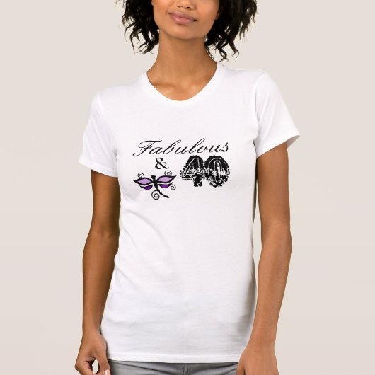 Fabuleus en 40 paars libellen shirt (Voorkant)