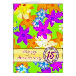 Fabuleuze bloemen 15e verjaardag voor een paar