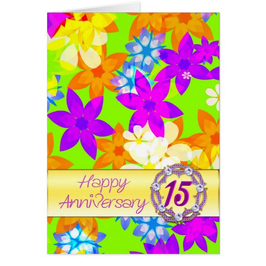 Fabuleuze bloemen 15e verjaardag voor een paar (Voorkant)