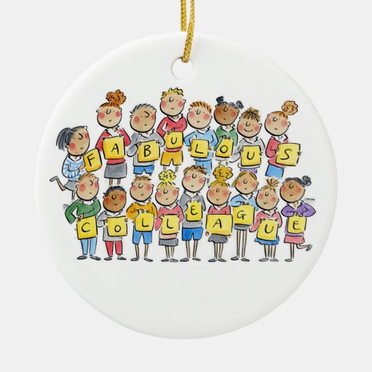fabuleuze collega keramisch ornament (Voorkant)