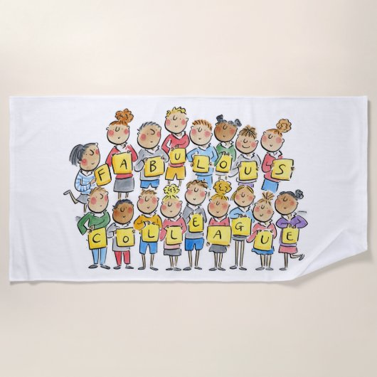 fabuleuze collega strandlaken (Voorkant)