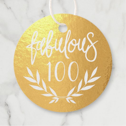 Fabulous 100 vrouwen verjaardag glam elegant bedankjes labels (Voorkant)