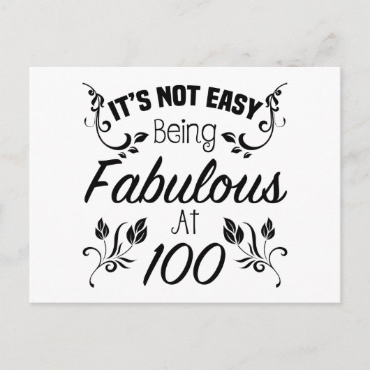 Fabulous 100th Birthday Briefkaart (Voorkant)