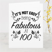 Fabulous 100th Birthday Kaart (Gele Bloem)