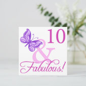 Fabulous 10th Birthday Kaart (Staand voorkant)