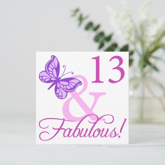 Fabulous 13th Birthday Kaart (Staand voorkant)