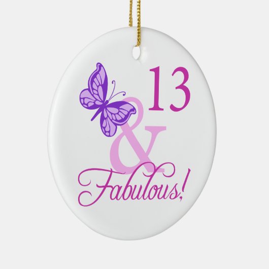 Fabulous 13th Birthday Keramisch Ornament (Rechts)