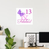Fabulous 13th Birthday Poster (Thuiskantoor)