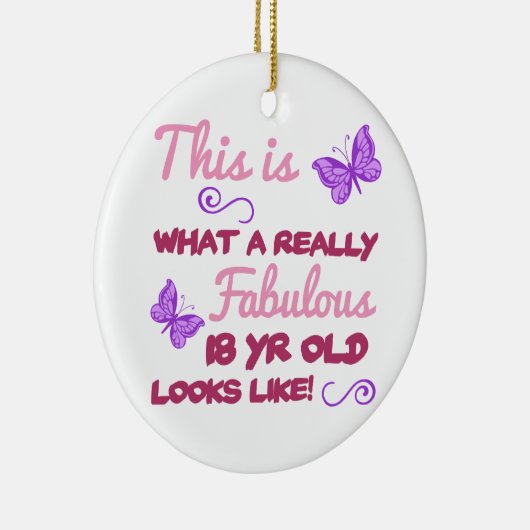 Fabulous 18th Birthday Keramisch Ornament (Rechts)