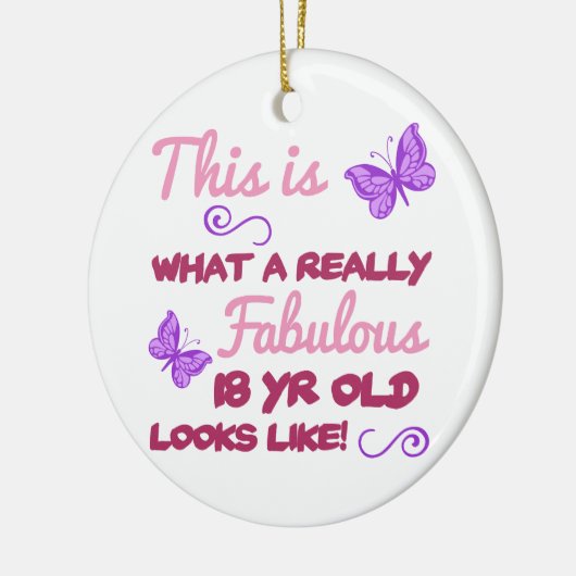 Fabulous 18th Birthday Keramisch Ornament (Links)