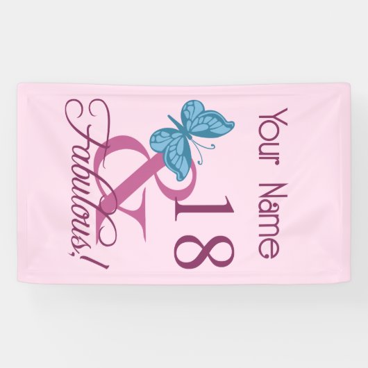 Fabulous 18th Birthday Spandoek (Horizontaal)