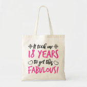 Fabulous 18th Birthday Tote Bag (Voorkant)