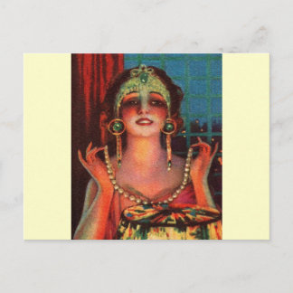 Fabulous 1920 Flapper Era Showgirl Briefkaart