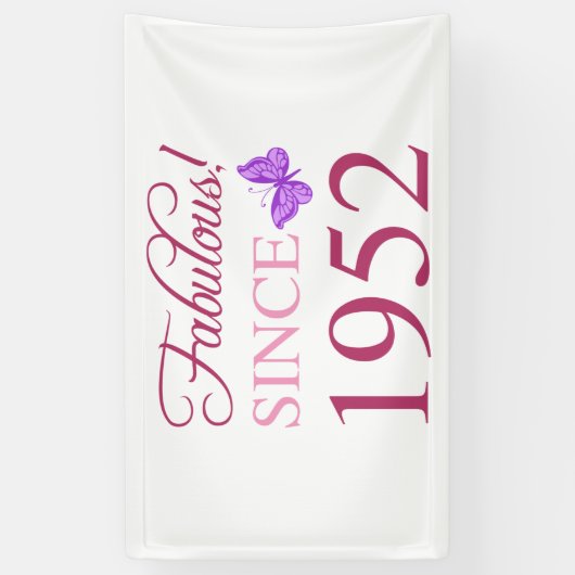 Fabulous 1952 Women's 70th Birthday Spandoek (Verticaal)