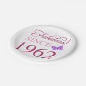 Fabulous 1962 Women's 60th Birthday Papieren Bordje (Gekanteld)