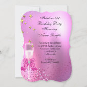 Fabulous 21st Shimmer Light Pink Heels Birthday 2 Kaart (Achterkant)