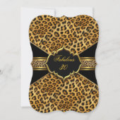 Fabulous 30 Gold Black Leopard 30th Birthday 2 Kaart (Voorkant)