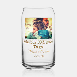 Fabulous 30 jaar jubileum voeg naam foto datum blikvorm glas