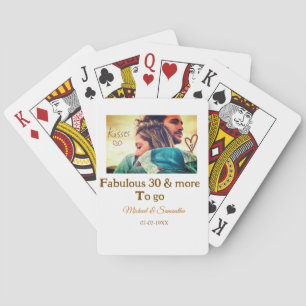 Fabulous 30 jaar jubileum voeg naam foto datum pokerkaarten