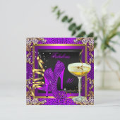 Fabulous 30 Paarse Pink Leopard Birthday Kaart (Staand voorkant)