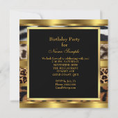 Fabulous 30 Wild Leopard Gold Cheetah High Heels 2 Kaart (Achterkant)