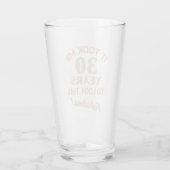 Fabulous 30th Birthday Glas (Achterkant)
