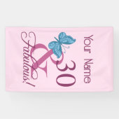 Fabulous 30th Birthday Spandoek (Horizontaal)