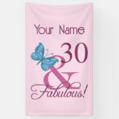 Fabulous 30th Birthday Spandoek (Verticaal)