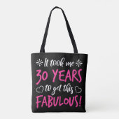Fabulous 30th Birthday Tote Bag (Achterkant)