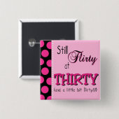Fabulous 30th Birthday Vierkante Button 5,1 Cm (Voorkant /achterkant)