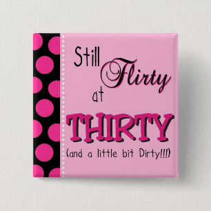 Fabulous 30th Birthday Vierkante Button 5,1 Cm