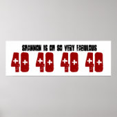 Fabulous 40 Aangepaste naam Banner van verjaardags Poster (Voorkant)