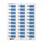 Fabulous 40 Black blue Return Address Label (Full Sheet)