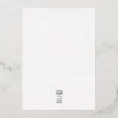 Fabulous 40 Elegant 40th Birthday Folie Invitation Folie Uitnodiging (Achterkant)